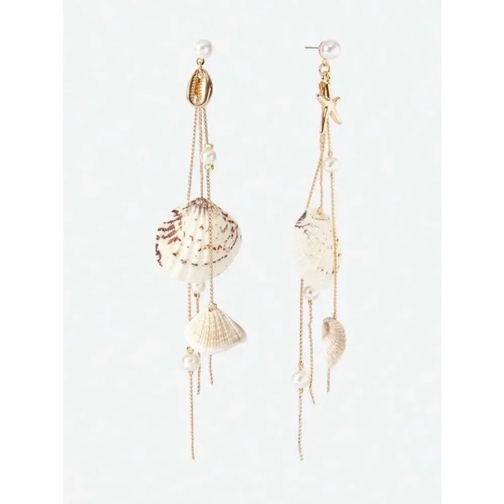 Shell Pearl Drop Earrings N2045 - Picture 4 of 4